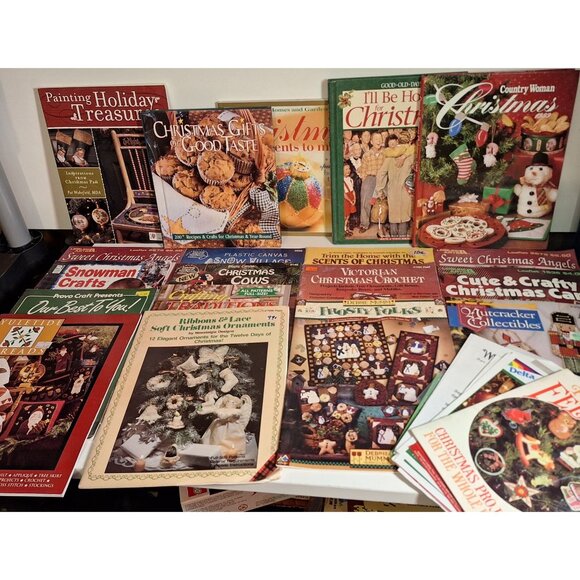 Leisure Arts, Provo, House of white birches Other - 20 Christmas Craft Book Lot Holiday Projects Cows Victorian Vintage Mumm Provo +